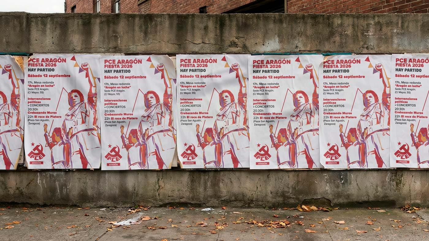 Cartel de Fiesta del PCE Aragón
