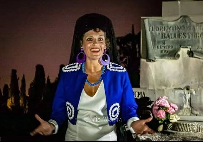 Cartel de Visita teatralizada al cementerio de Torrero, con Gozarte