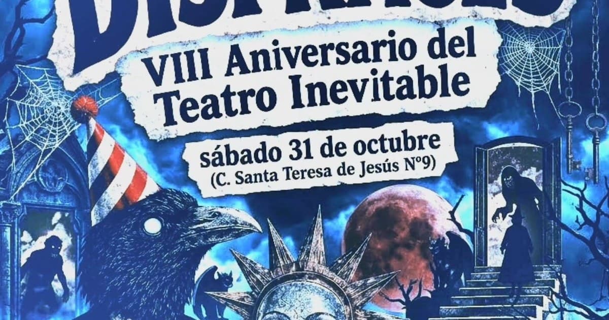 Cartel de Teatro Inevitable cumple 8 años: fiesta de disfraces «Noche de apertura al otro lado del espejo»