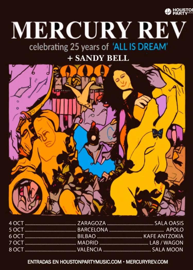 Cartel de Mercury Rev en Zaragoza