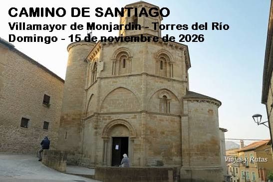 Cartel de Camino de Santiago, etapa 14: Villamayor de Monjardín - Torres del Río