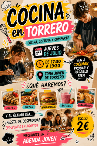 Cartel de Sabores de Verano: cocina, aprende y disfruta