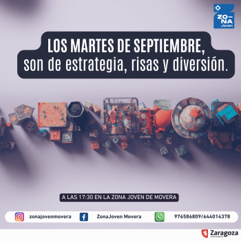 Cartel de Martes de estrategia, risas y diversión