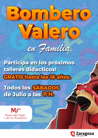 Cartel de Bombero Valero en Familia