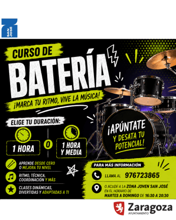 Cartel de Curso de batería