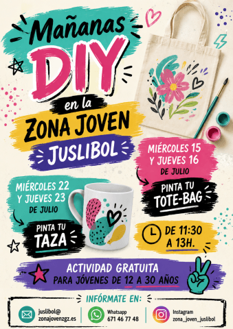 Cartel de Mañanas DIY de verano