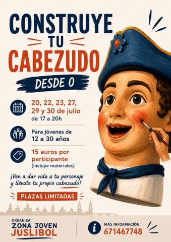 Cartel de Construye tu cabezudo desde 0