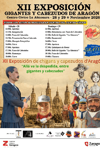 Cartel de XII Exposición: Gigantes y Cabezudos de Aragón