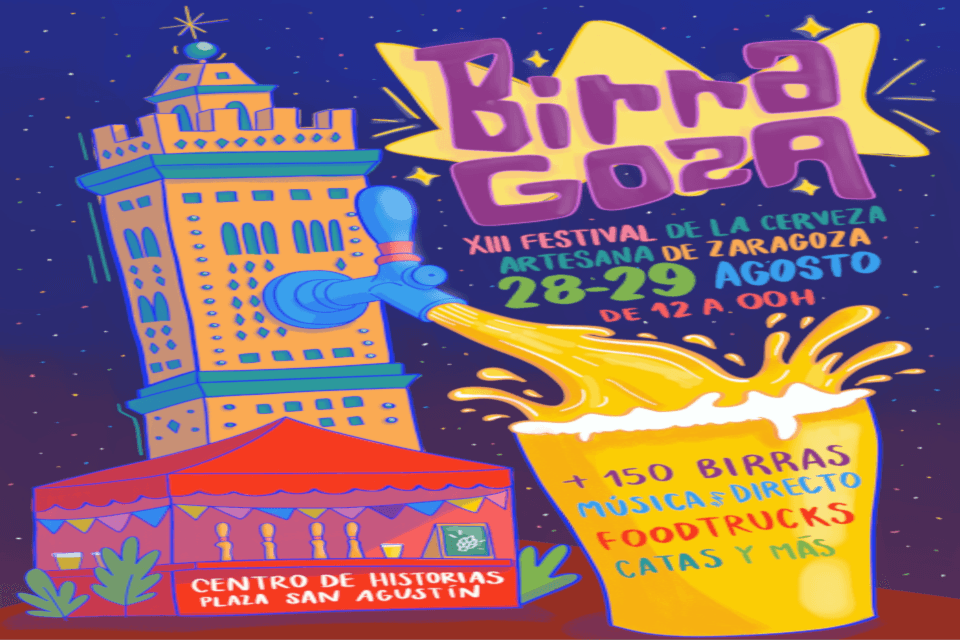 Cartel de Birragoza XIII. Festival de Cerveza Artesana de Zaragoza