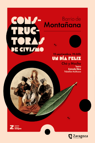Cartel de Un día feliz. Teatro Ché y Moche.