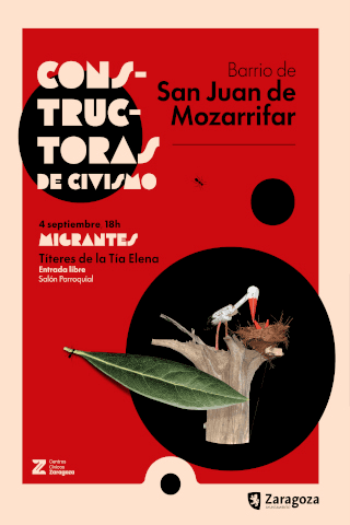 Cartel de Migrantes. Títeres de la Tía Elena.