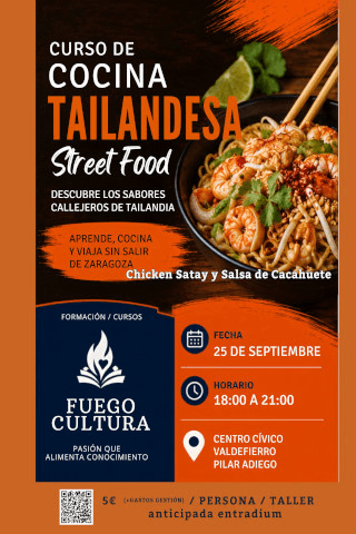 Cartel de Experiencia Street Food Tailandesa