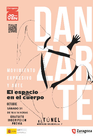 Cartel de Danzarte: Movimiento expresivo e instalación. 'El espacio en el cuerpo'