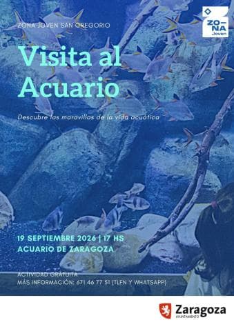 Cartel de Visita al Acuario de Zaragoza