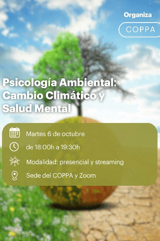 Cartel de Psicología Ambiental: Cambio Climático y Salud Mental