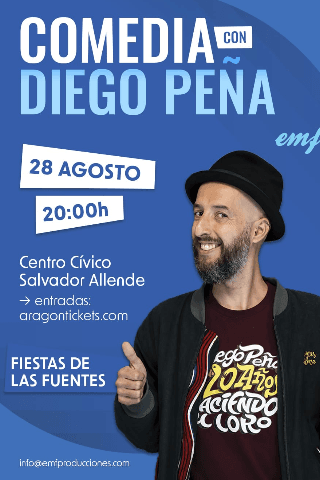 Cartel de Comedia con DIEGO PEÑA