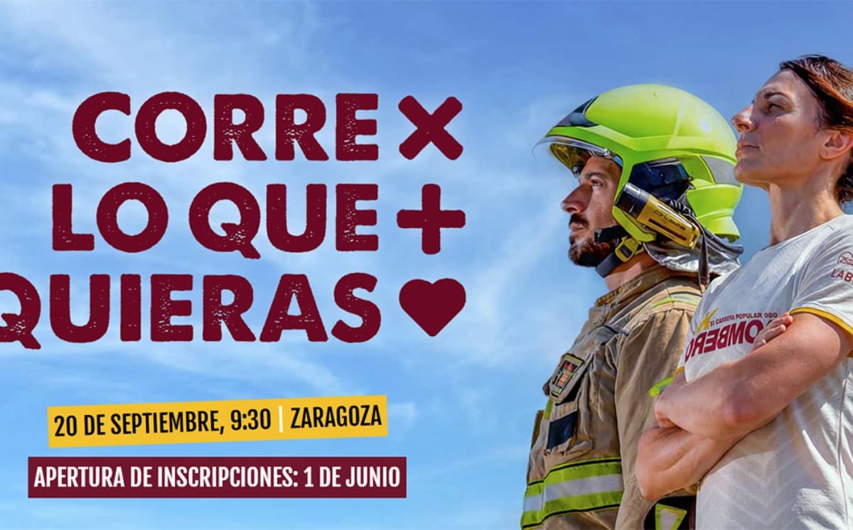 Cartel de XI Carrera 080 Bomberos Zaragoza 10K
