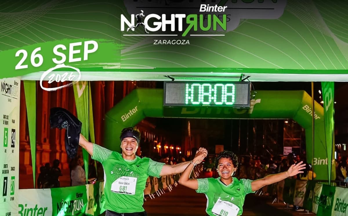 Cartel de 5ª Binter Night Run Zaragoza - Heraldo de Aragón
