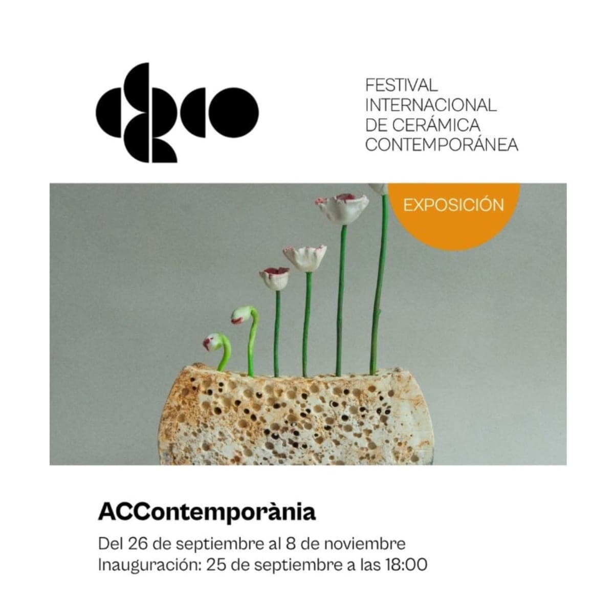 Cartel de ACContemporània: la cerámica catalana de hoy
