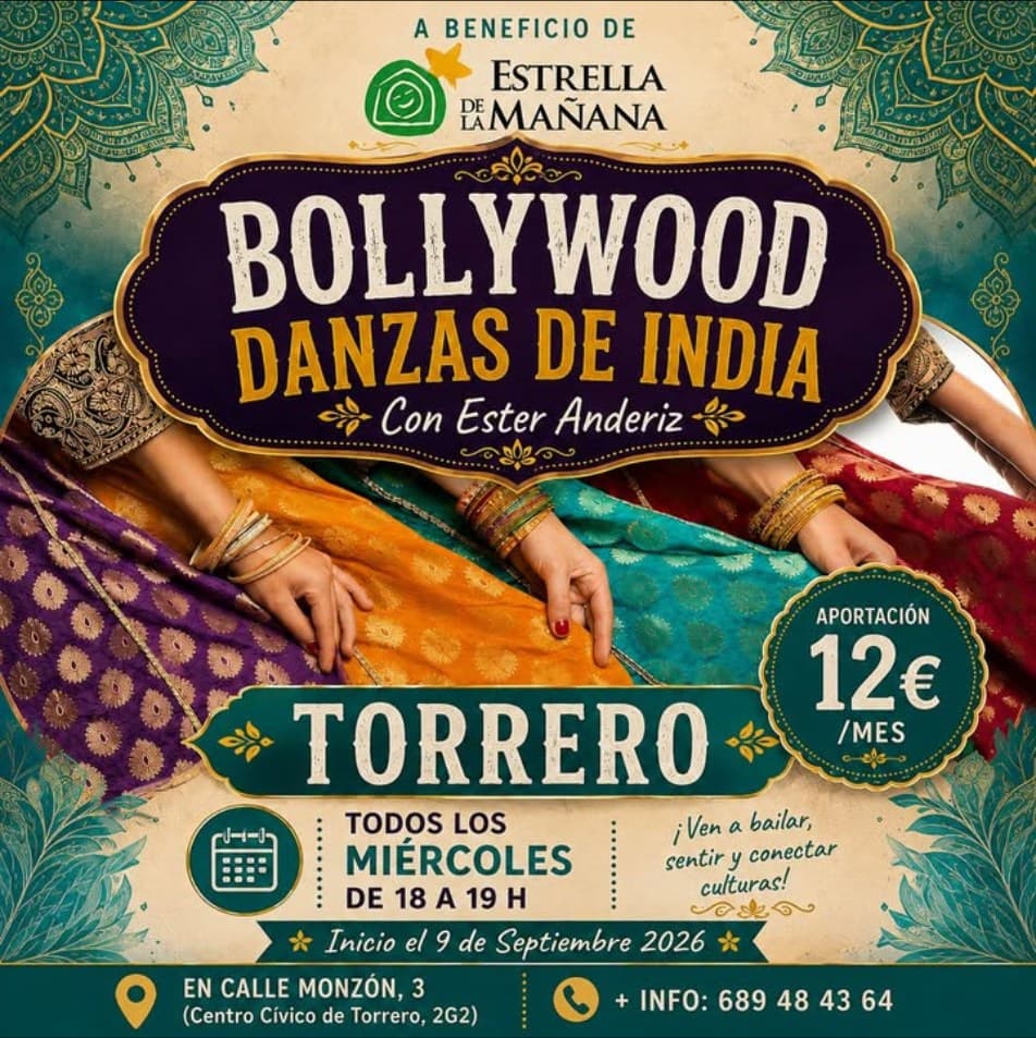 Cartel de Bollywood solidario en Torrero