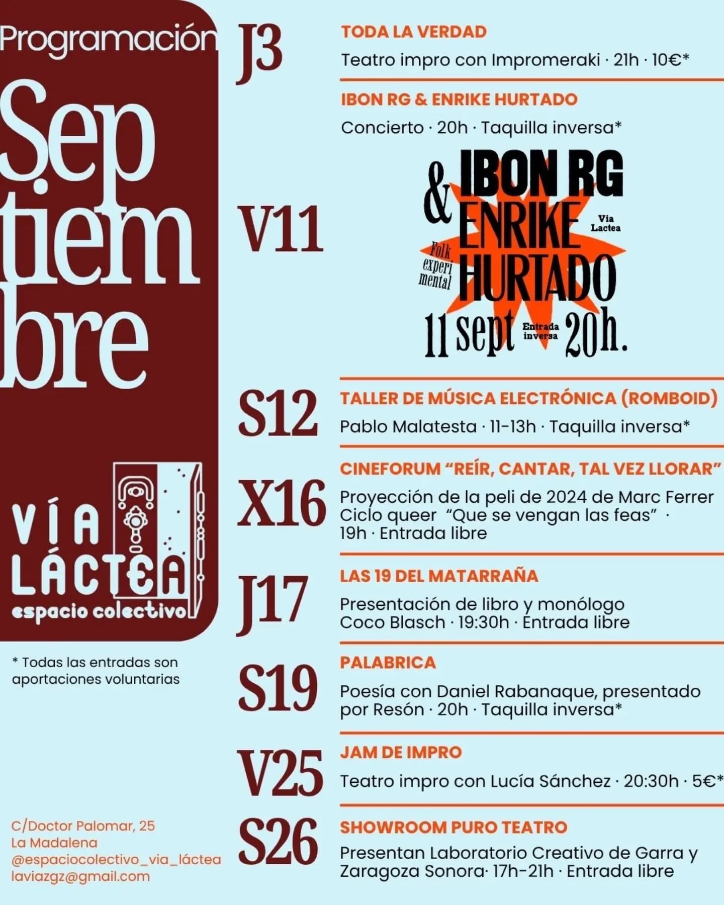 Cartel de Cineforum «Reír, cantar, tal vez llorar»