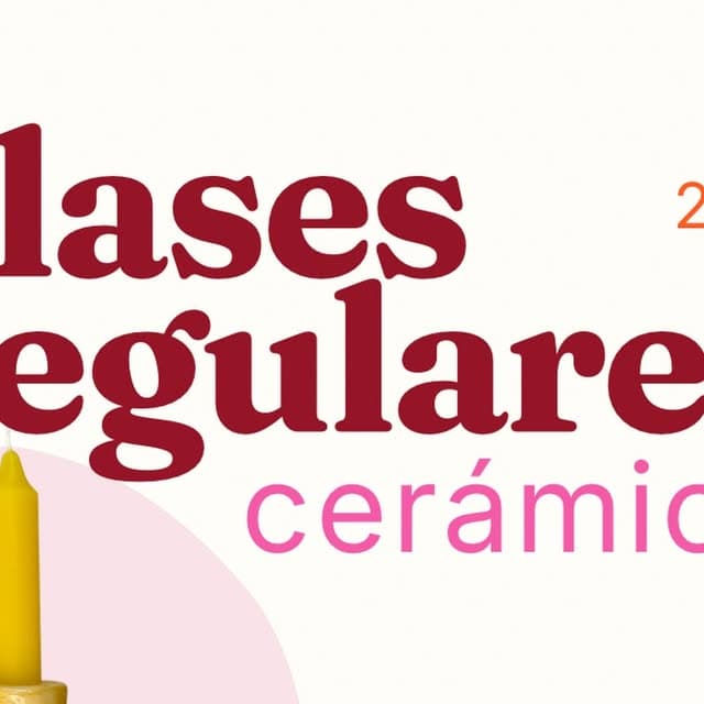 Cartel de Clases regulares de cerámica en La Nectarina (lunes)