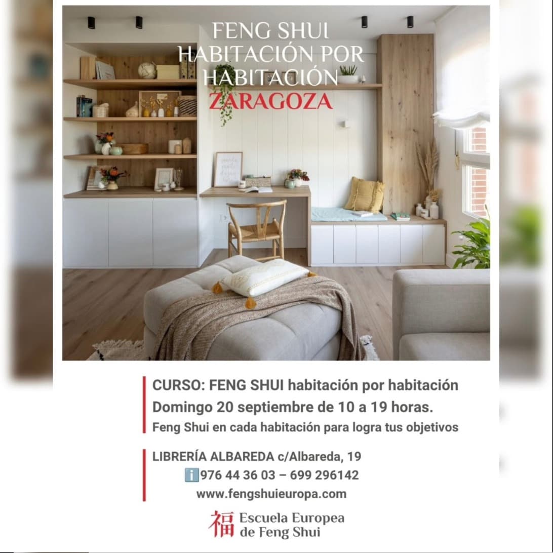 Cartel de Curso: Feng Shui habitación por habitación