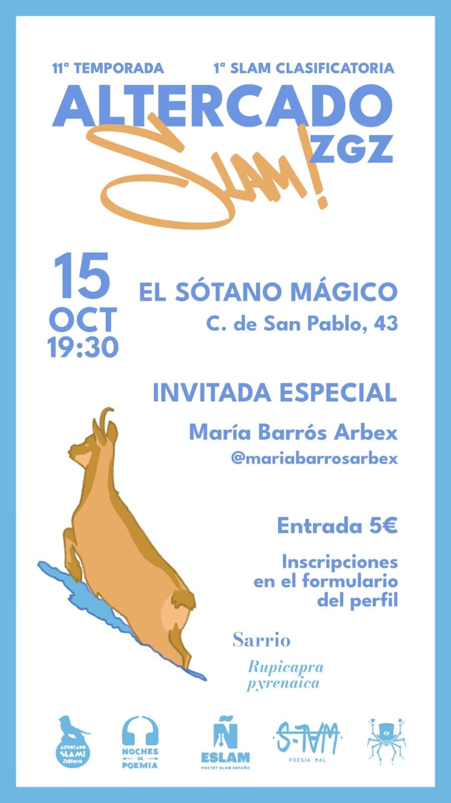 Cartel de Altercado Slam Pilarista. Poesía aragonesa