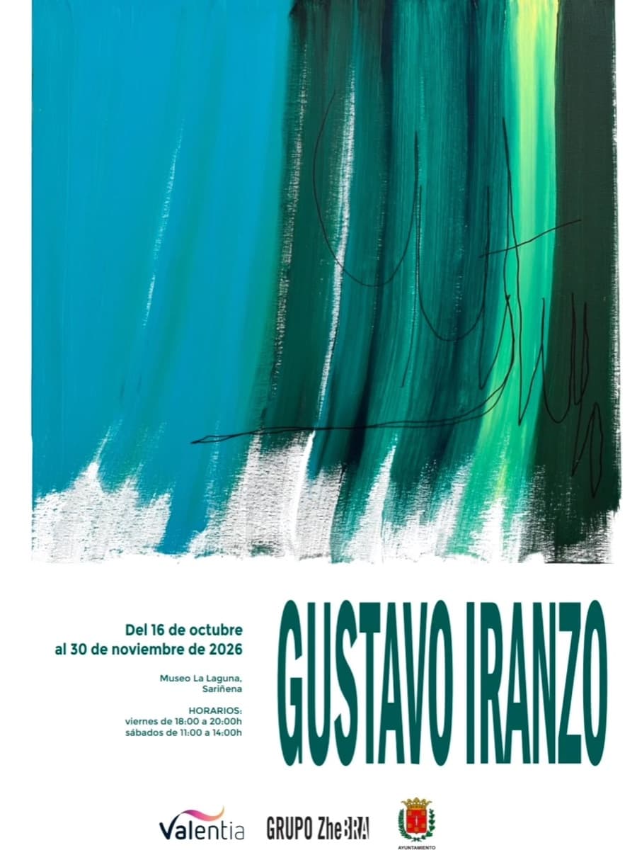 Cartel de Exposición de Gustavo Iranzo en el Museo La Laguna de Sariñena