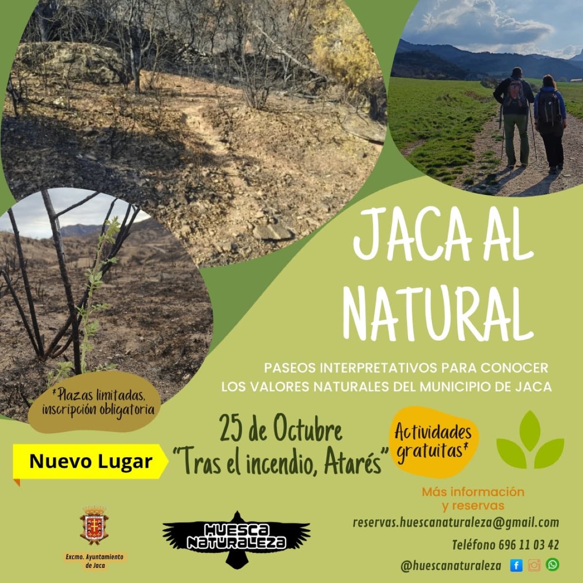 Cartel de Jaca al Natural: «Tras el incendio, Atarés»