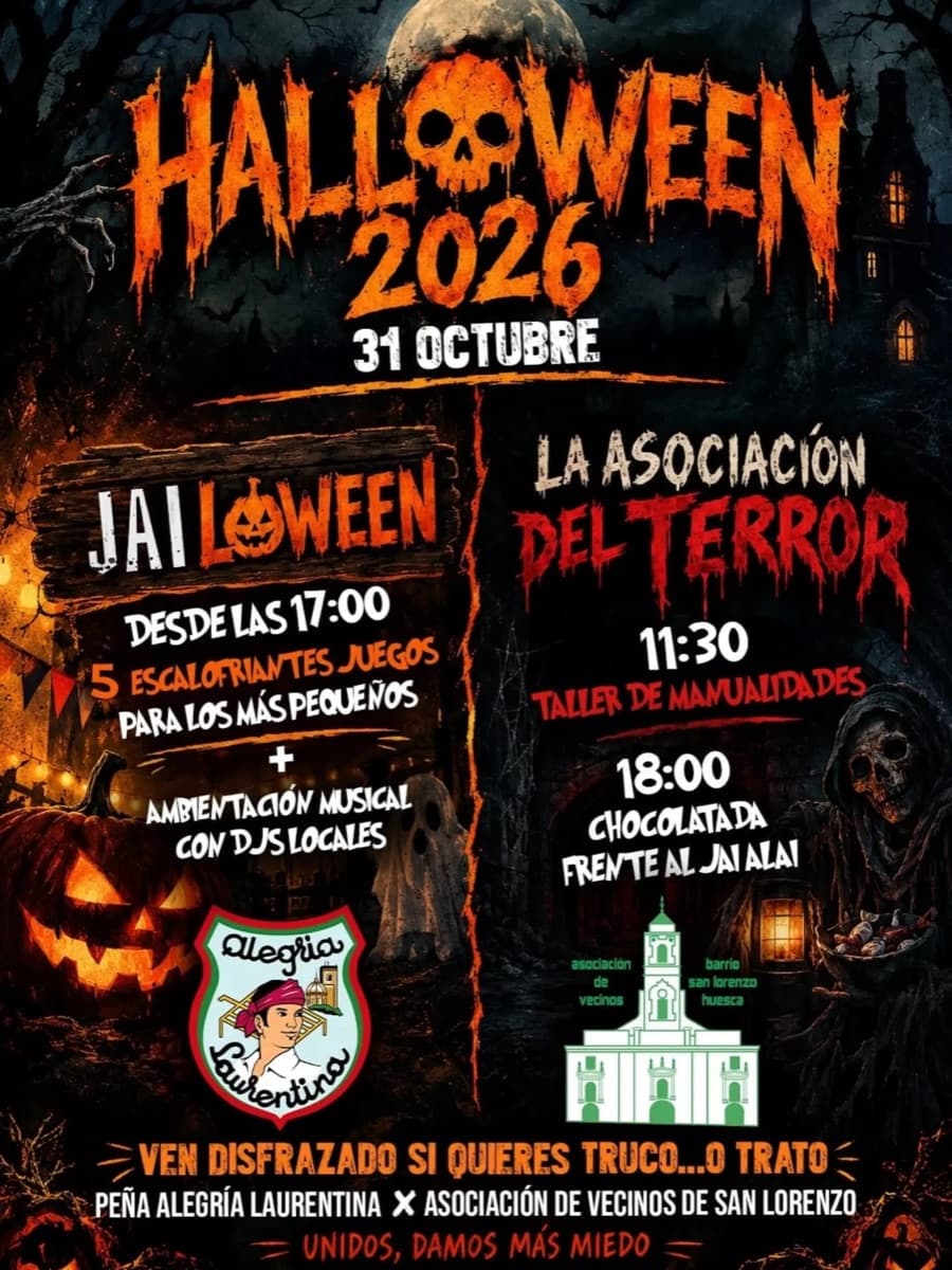Cartel de Jailoween: Halloween en la calle Padre Huesca