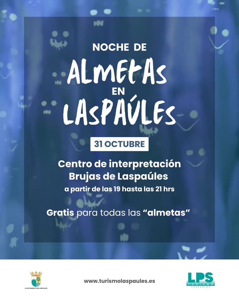 Cartel de Noche de Almetas en el Centro de Interpretación de las Brujas de Laspaúles