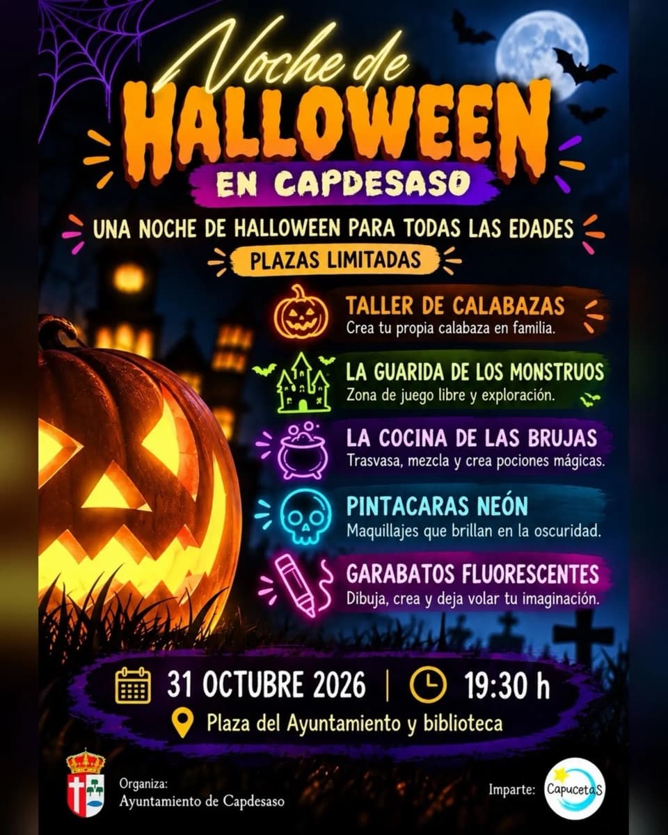 Cartel de Noche de Halloween en Capdesaso