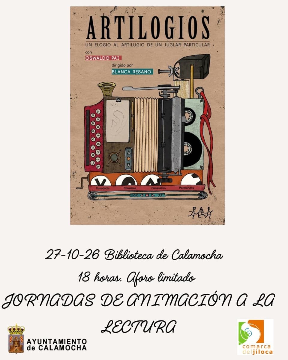 Cartel de «Artilogios», con Oswaldo Pai (Calamocha)
