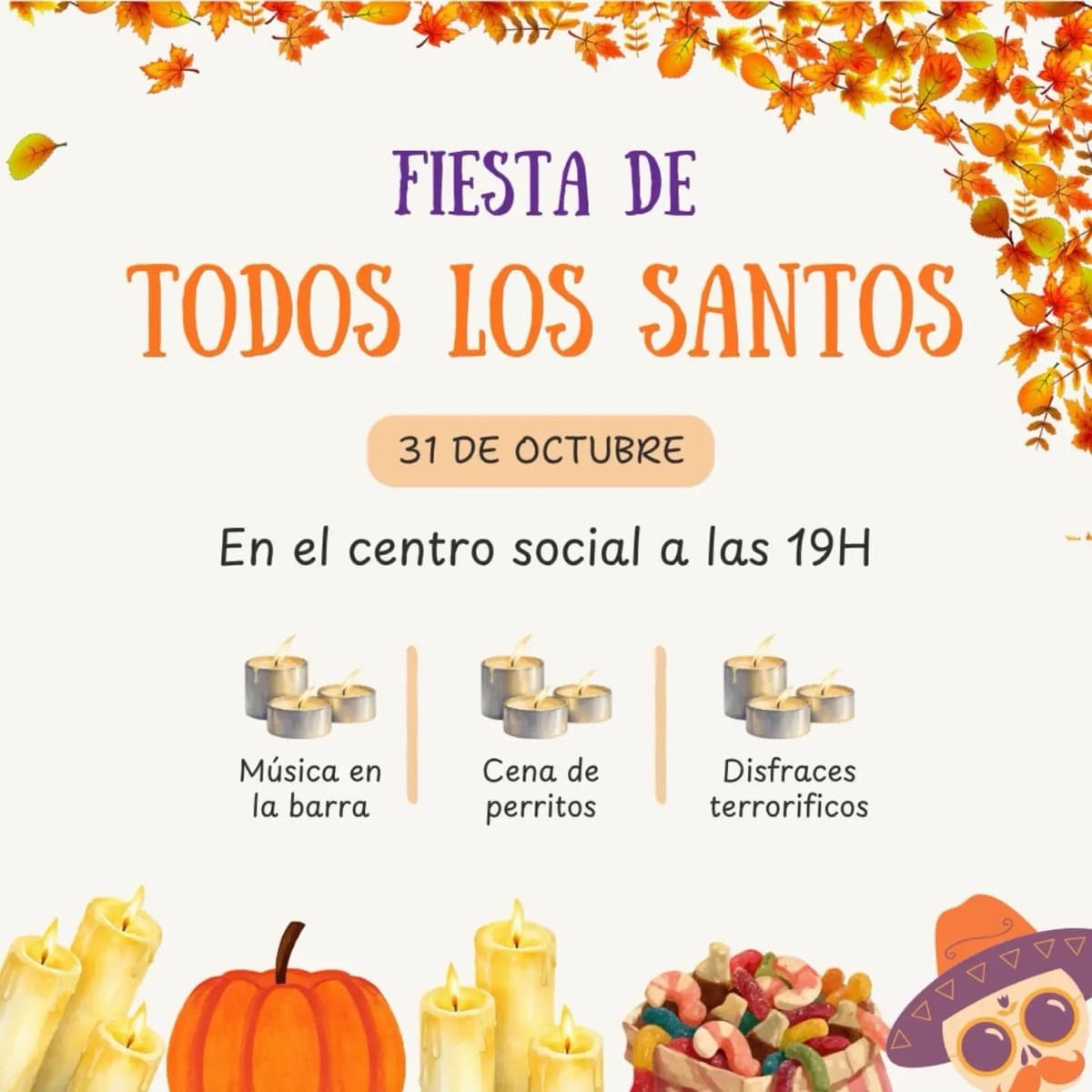Cartel de Fiesta de Todos los Santos en Ejulve