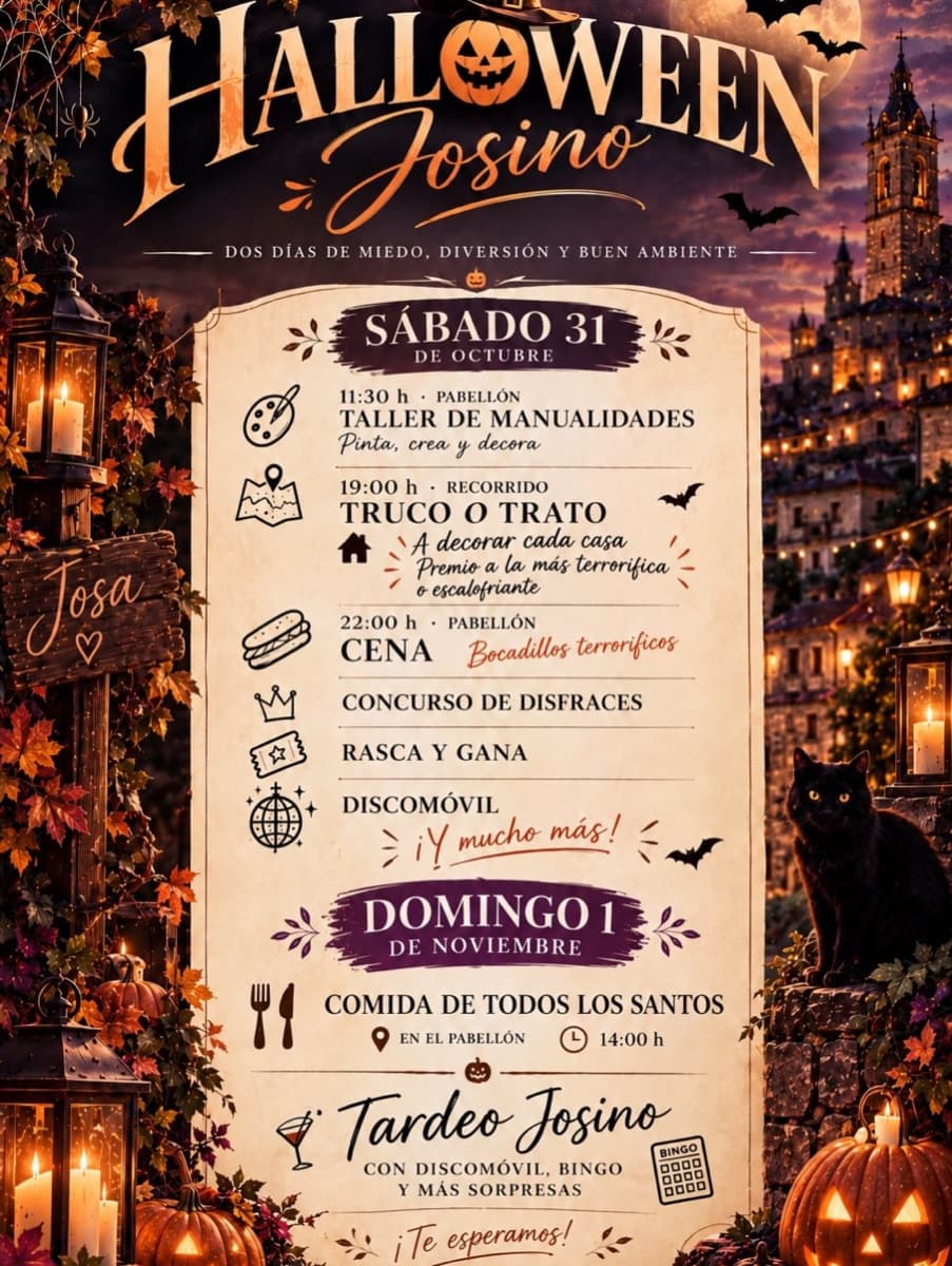 Cartel de Halloween Josino en Josa