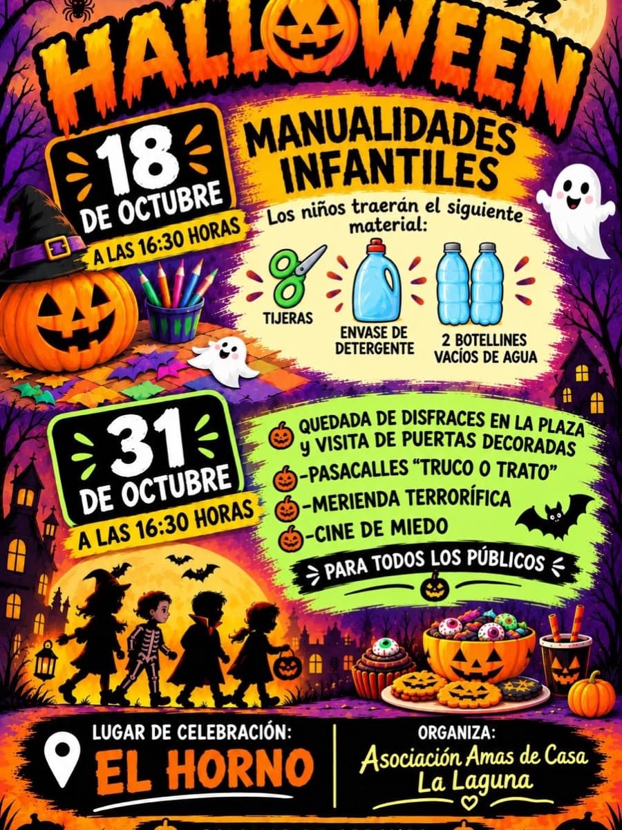 Cartel de Halloween en Palomar de Arroyos