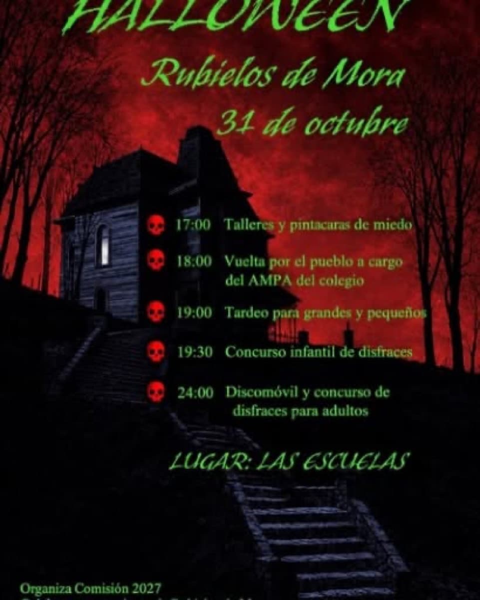 Cartel de Halloween en Rubielos de Mora