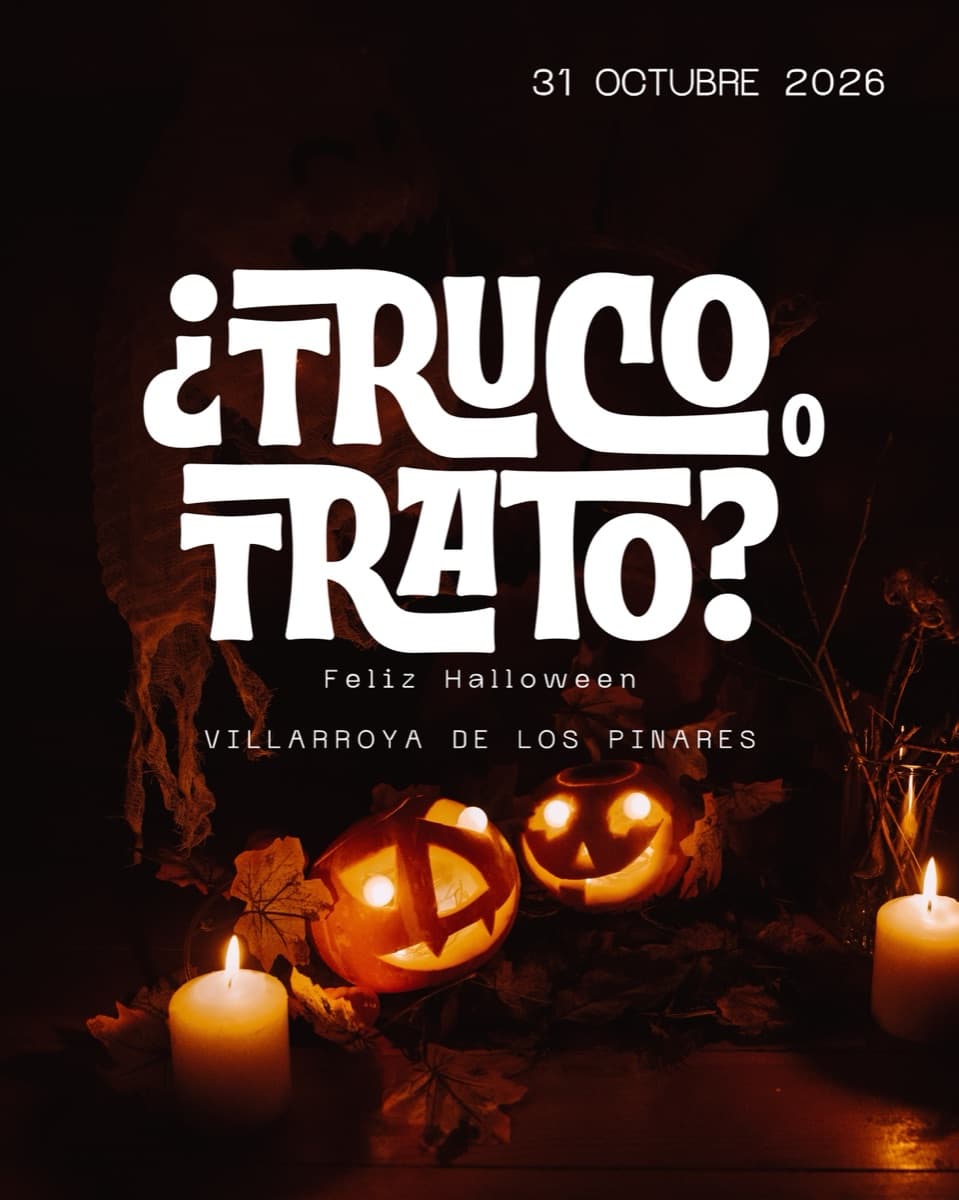 Cartel de Halloween en Villarroya de los Pinares