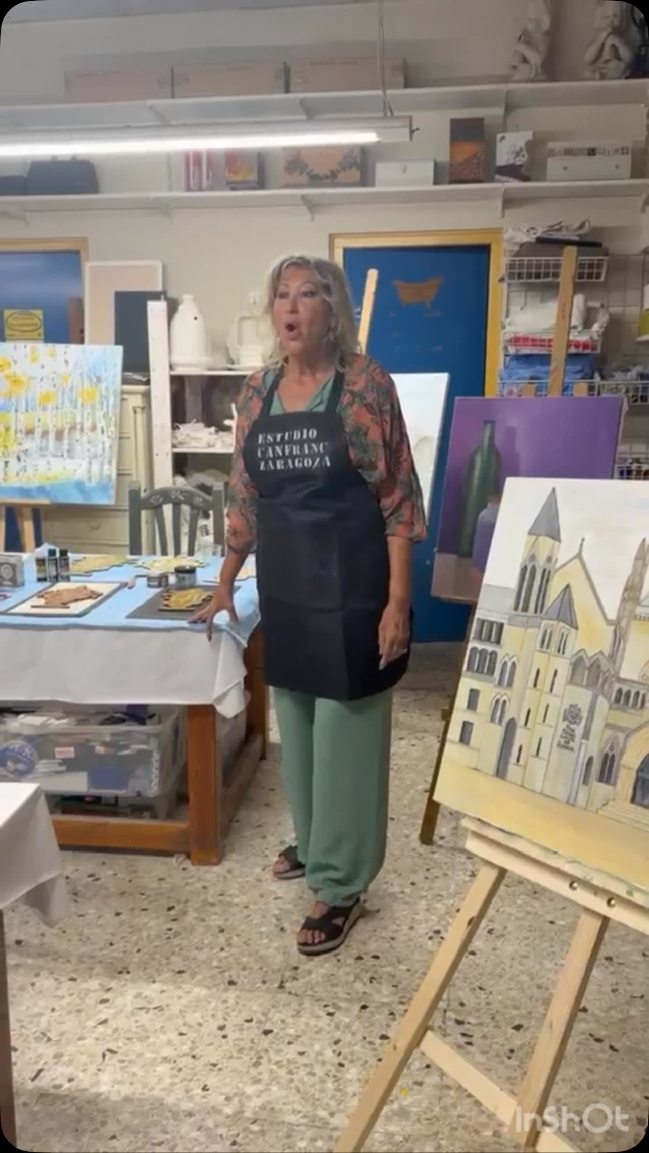 Cartel de Clases de pintura en Estudio Canfranc