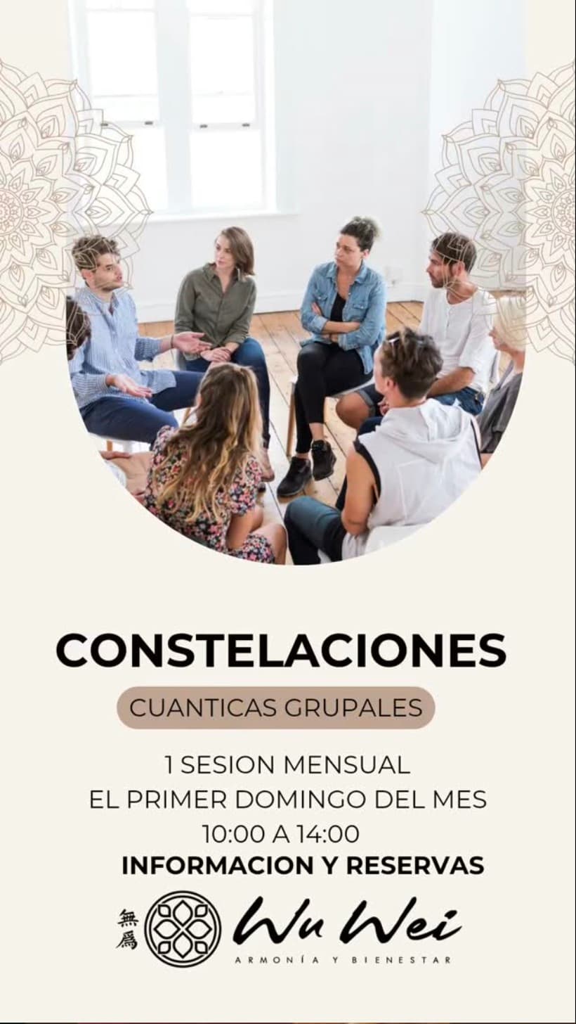 Cartel de Constelaciones cuánticas grupales en Wu Wei