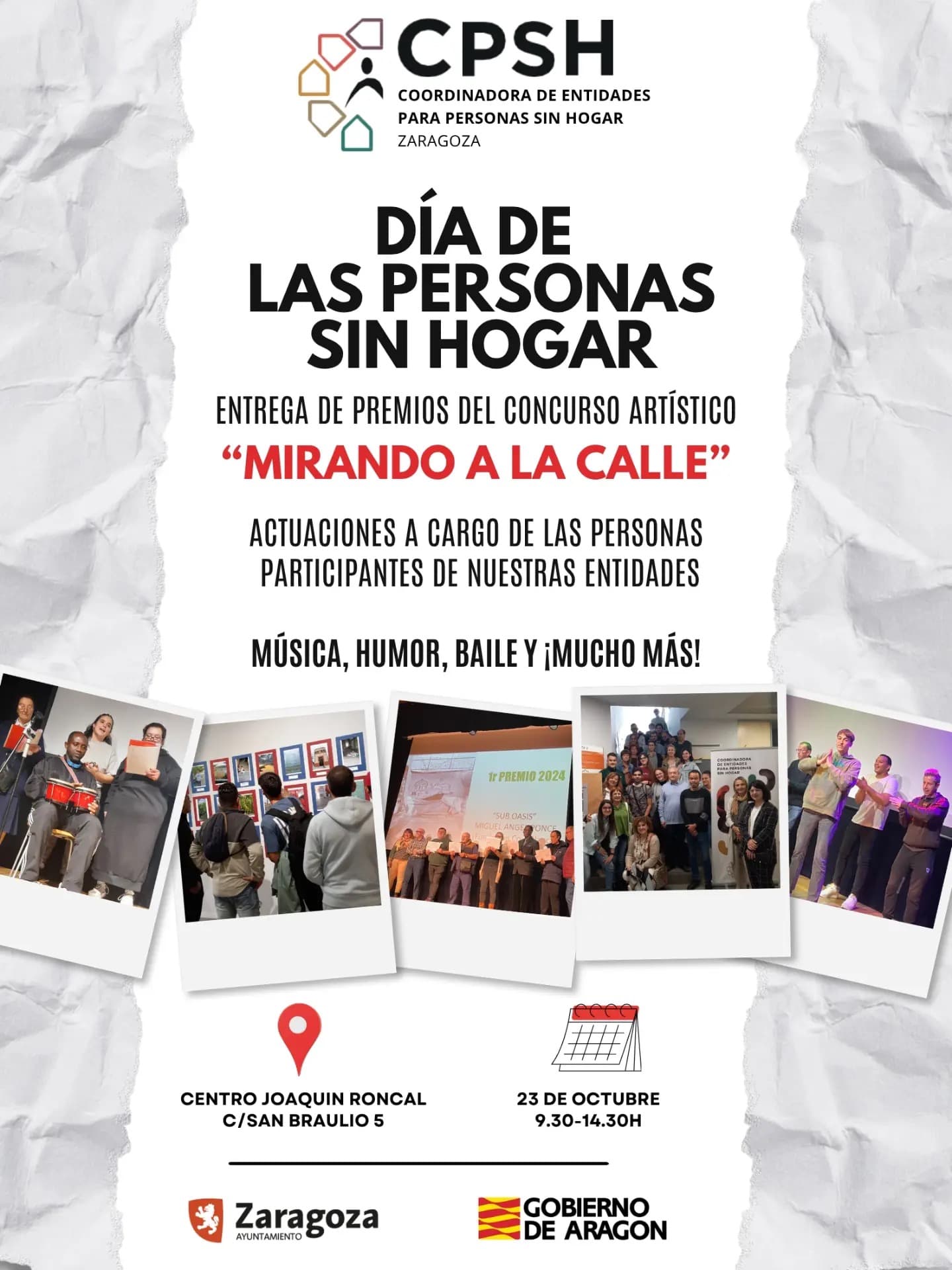 Cartel de Día de las Personas Sin Hogar: jornada de encuentro
