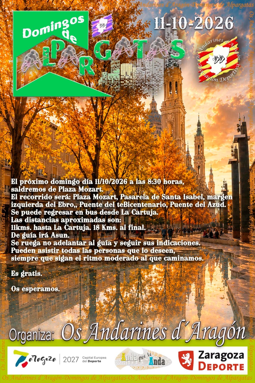 Cartel de Domingos de Alpargatas: de la plaza Mozart a La Cartuja