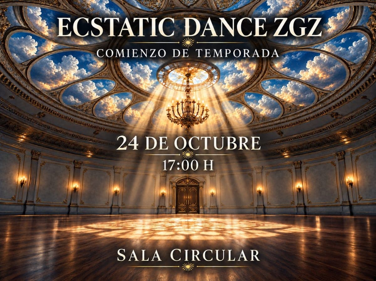 Cartel de Ecstatic Dance Zgz: comienzo de temporada