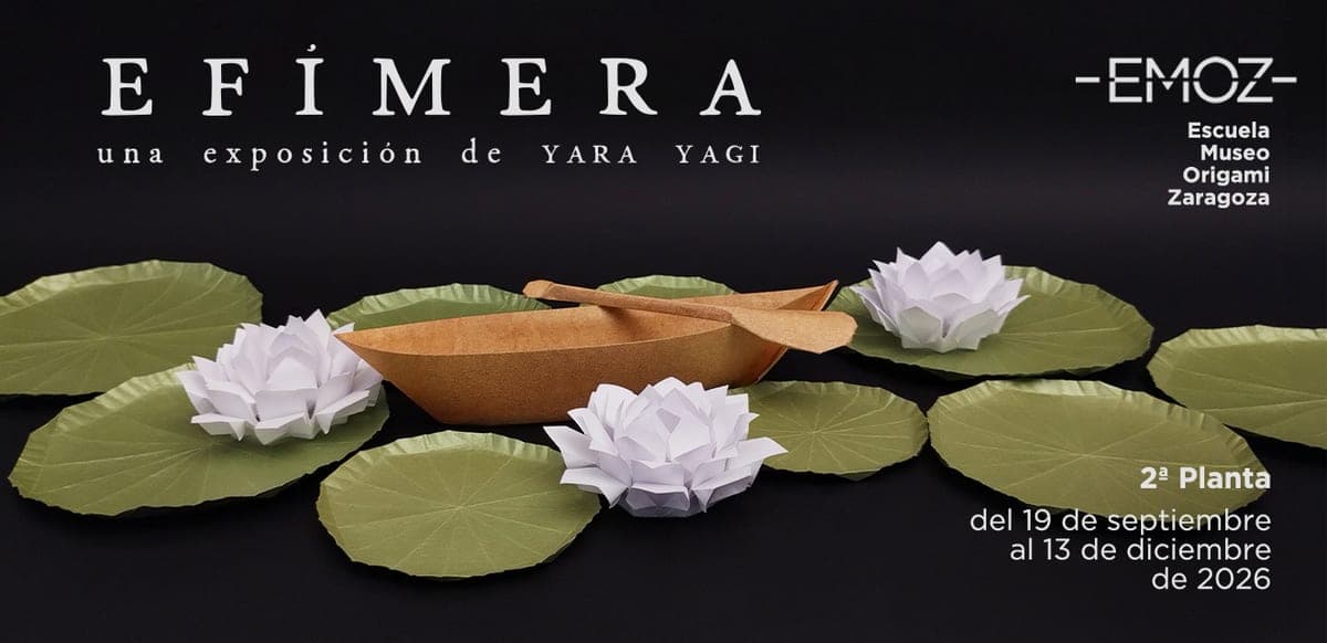 Cartel de Efímera: el origami de Yara Yagi
