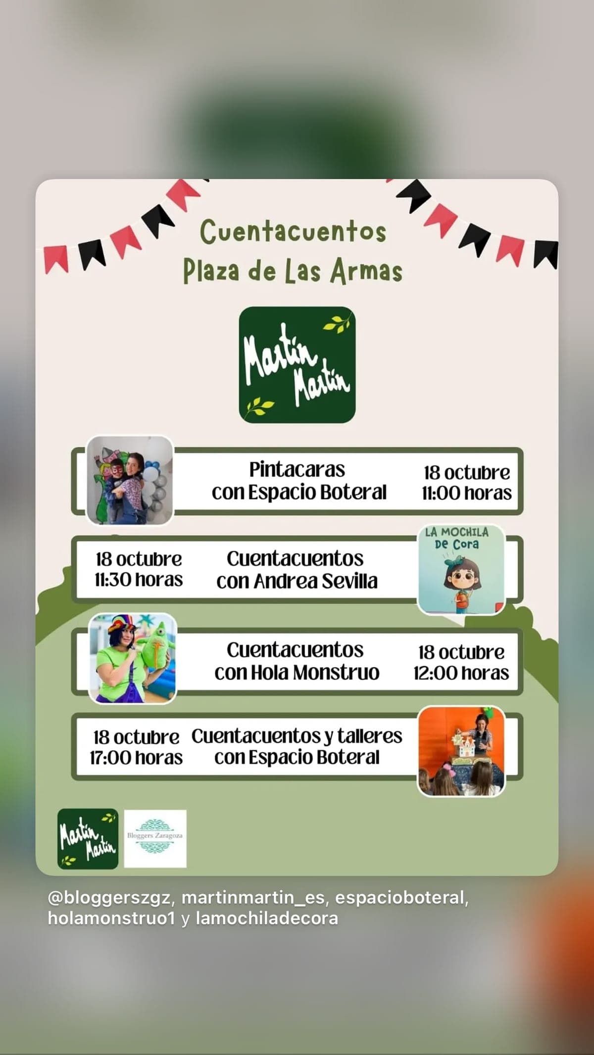 Cartel de El Pilar en Las Armas: pintacaras con Espacio Boteral