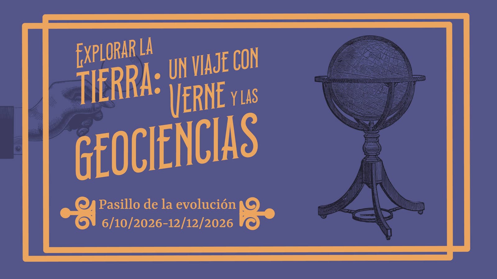 Cartel de Explorar la Tierra: un viaje con Verne y las Geociencias