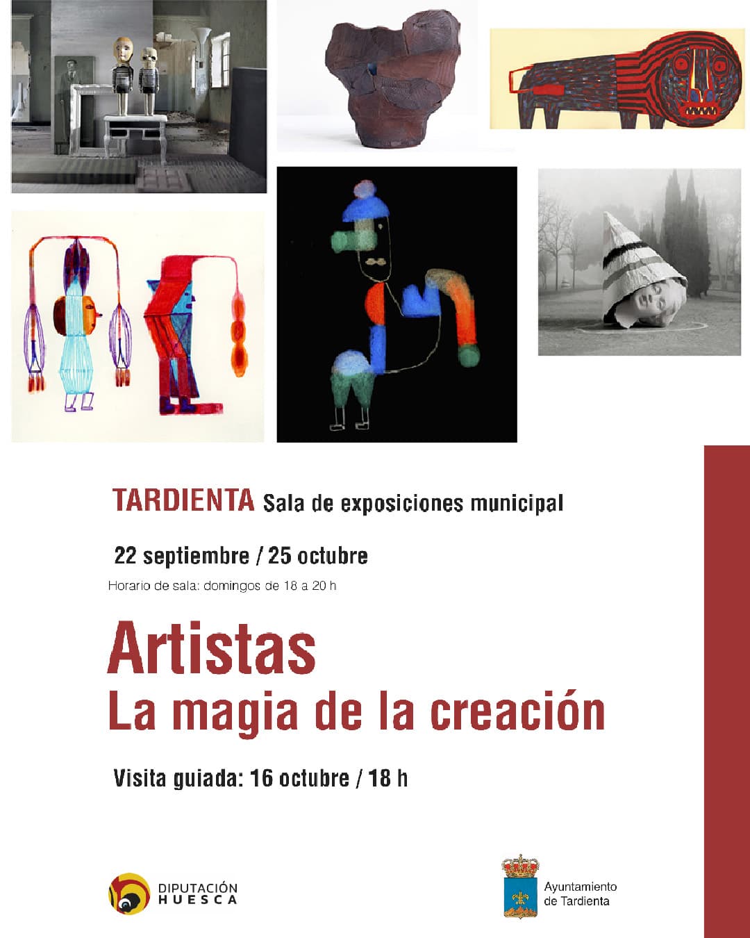 Cartel de Exposición «Artistas. La magia de la creación» en Tardienta