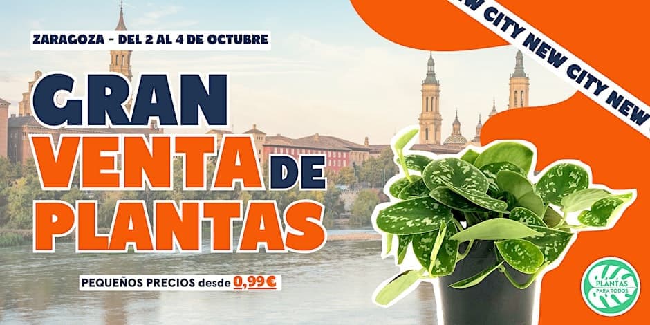 Cartel de Gran Venta de Plantas