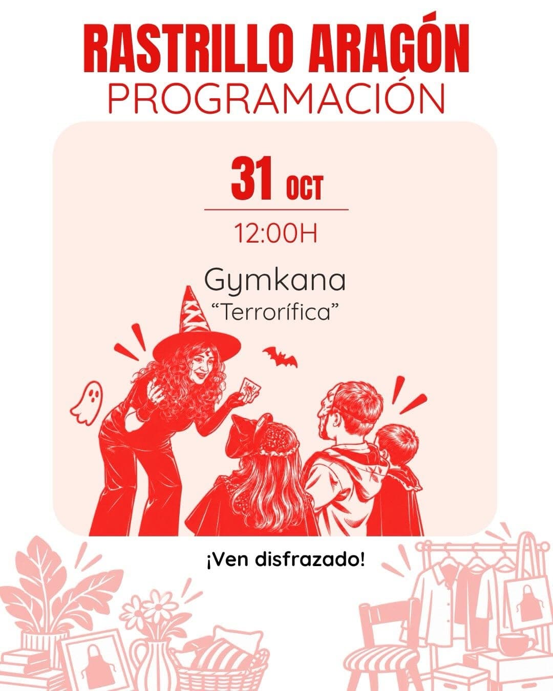 Cartel de Gymkana terrorífica en el Rastrillo Aragón